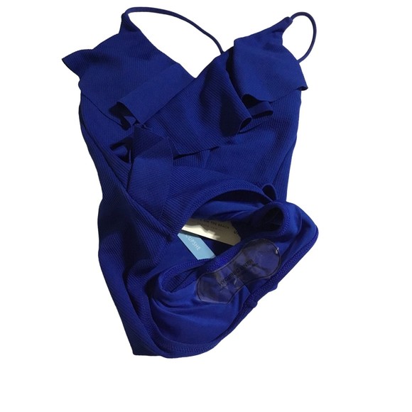 Cupshe One Piece Royal Blue Swim Suit Size Small NWT - Picture 6 of 7